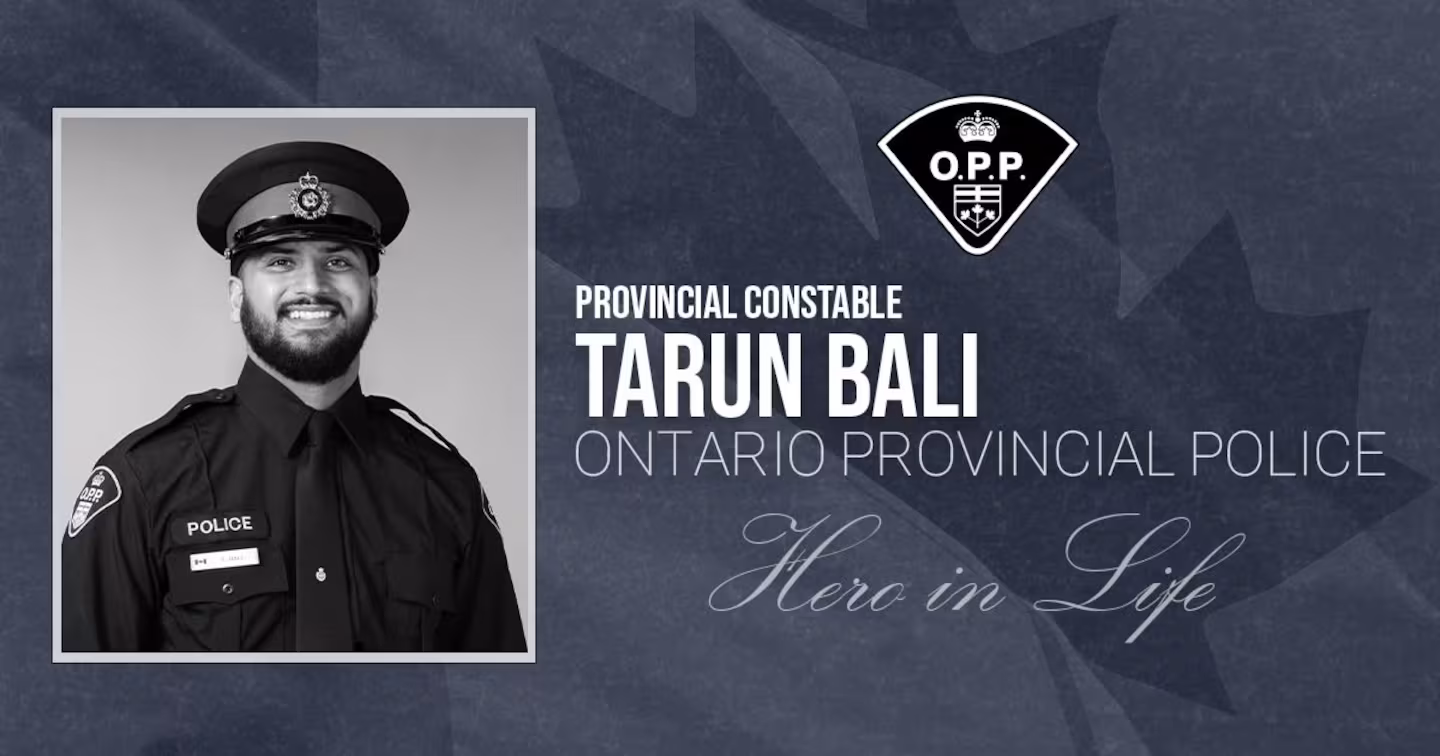 Tarun Bali Obituary, Death: Ontario Provincial Police Constable Killed in the Line of Duty in Hearst, Ontario